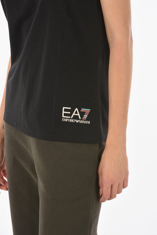 EA7 EMPORIO T-shirt Girocollo in Tessuto Tecnico NATURAL VENTUS
