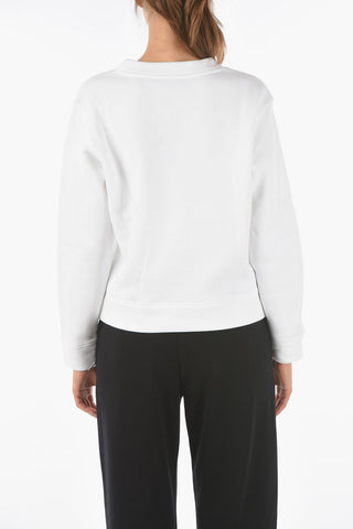 EMPORIO Crewneck Sweatshirt with Embossed Logo Print