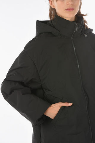 EMPORIO Embossed Logo Printed Jacket with Removable Hood