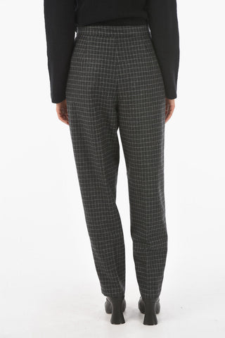 EMPORIO Graph Checkered Baggy Pants with Single Pleat