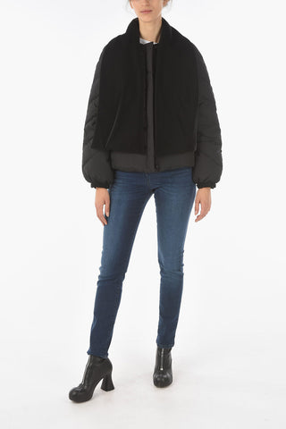 EMPORIO Reversible Down Jacket with Velour Removable Mantle
