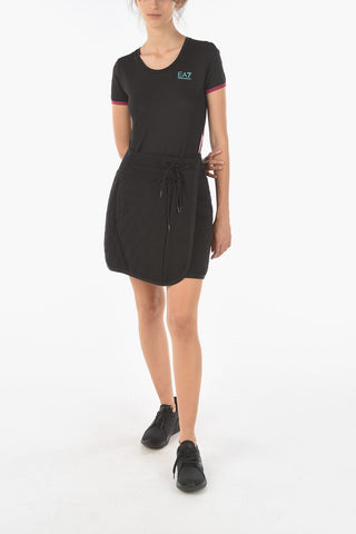 EMPORIO RECYCLED Minigonna Trapuntata con Dettaglio Lacci
