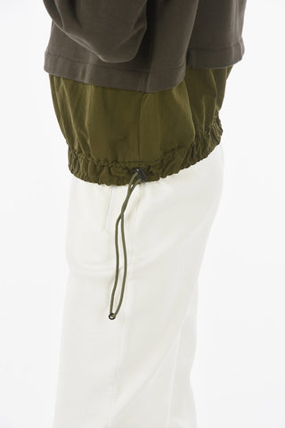 EMPORIO RECYCLED Double Layered Mock Neck Sweatshirt