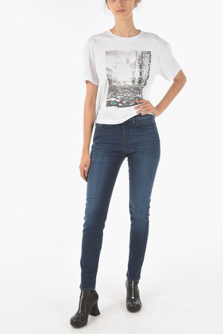 EMPORIO Dark-wash Skinny Jeans with 5 Pockets