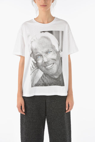 EMPORIO Crewneck T-shirt with Celebratory Print
