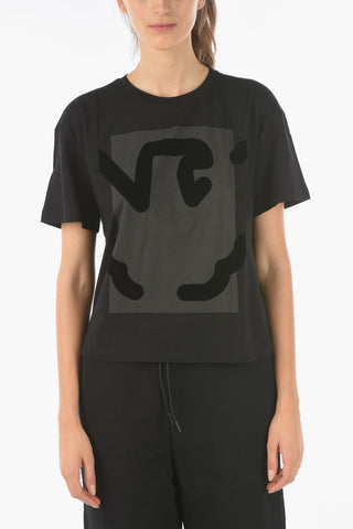 EMPORIO T-shirt con Stampa in Velluto in Rilievo
