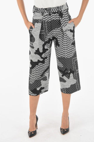Slouchy Pants MASCULINE SLOUCH with Abstract Pattern