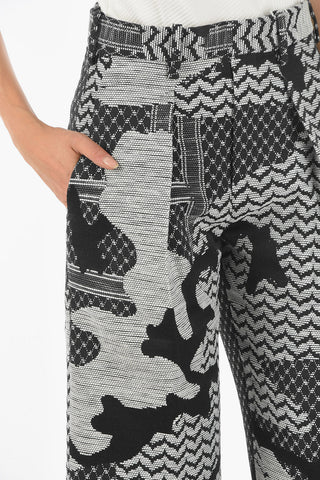 Slouchy Pants MASCULINE SLOUCH with Abstract Pattern