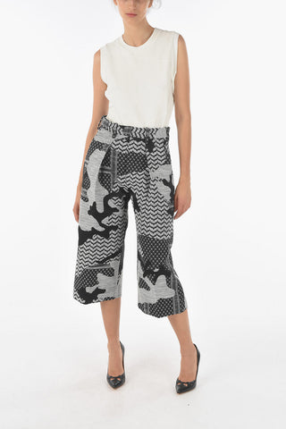 Slouchy Pants MASCULINE SLOUCH with Abstract Pattern