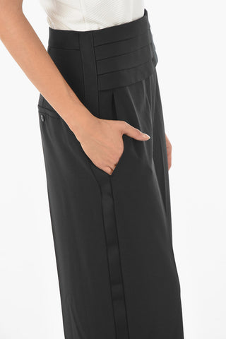 Removable Satin Detail CUMMERBAND Palazzo Pants