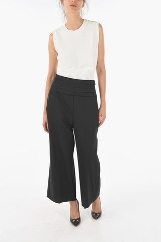 Removable Satin Detail CUMMERBAND Palazzo Pants