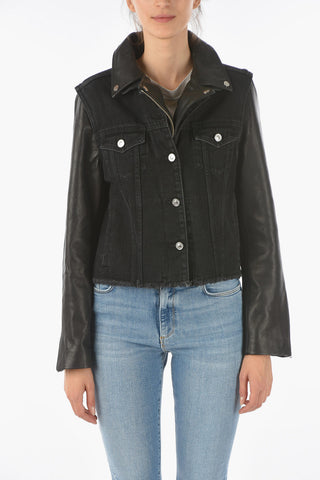 Leather Sleeve ZAYN Denim Jacket