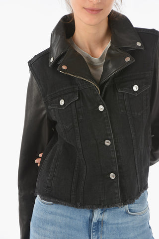 Leather Sleeve ZAYN Denim Jacket