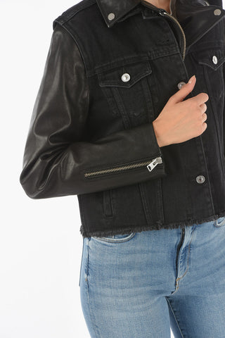 Leather Sleeve ZAYN Denim Jacket