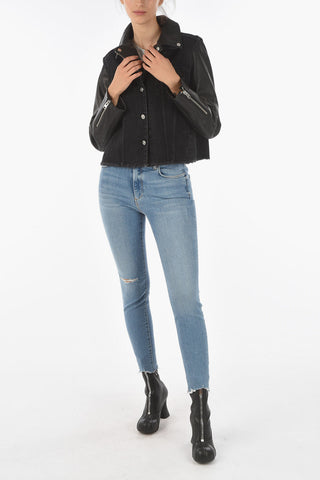Leather Sleeve ZAYN Denim Jacket