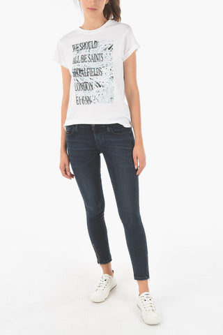 Jeans super-skinny SLANDY-LOW-ZIP in denim stretch con zip alla caviglia