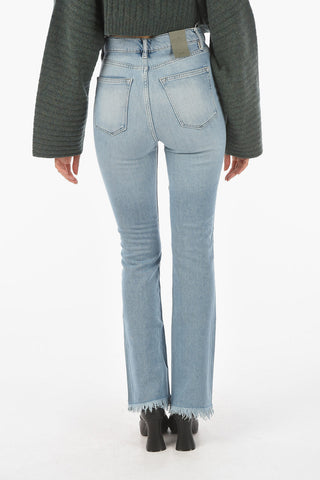 Jeans Bootcut CIARA a Vita Alta con Fondo Sfrangiato