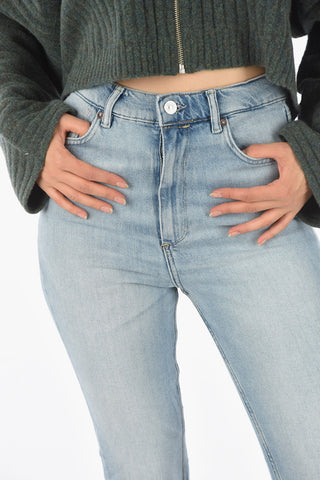 Jeans Bootcut CIARA a Vita Alta con Fondo Sfrangiato