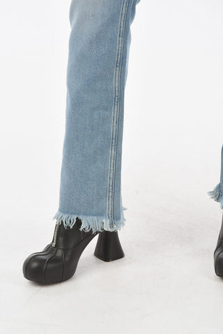 Jeans Bootcut CIARA a Vita Alta con Fondo Sfrangiato