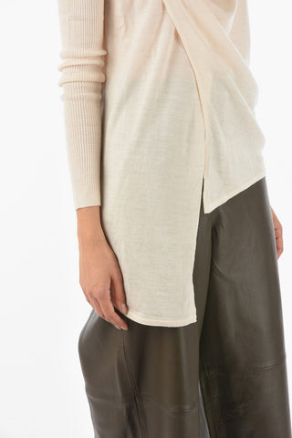 Zipped Shoulder DRINA Merino Wool Cardigan