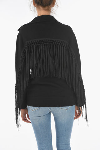 Fringed Sleeve ROBYN Wool Cardigan