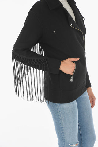 Fringed Sleeve ROBYN Wool Cardigan