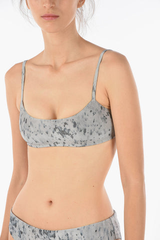 Lurex ARIANA Bandeau Bikini Top with Leopard Print