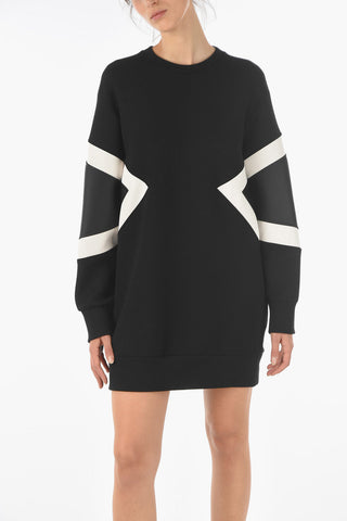 Sweathirt Dress MODERNIST MASCULINE BOMBER with Satin Details