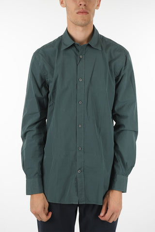 Cotton Poplin Spread Collar Shirt