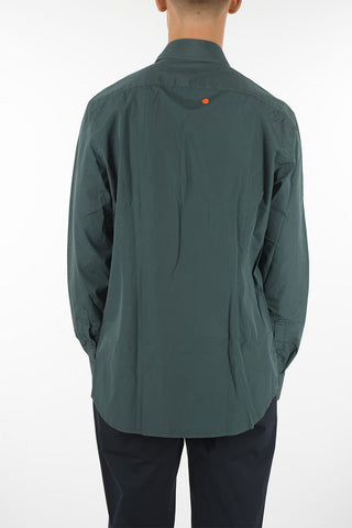 Cotton Poplin Spread Collar Shirt