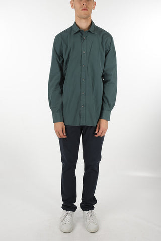 Cotton Poplin Spread Collar Shirt