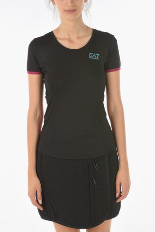 EA7 EMPORIO T-shirt Active con Dettaglio Mesh e Bande Logate