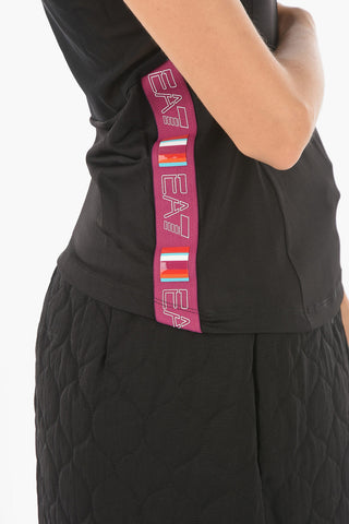 EA7 EMPORIO T-shirt Active con Dettaglio Mesh e Bande Logate
