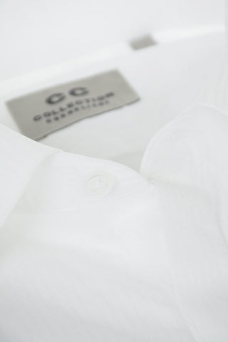 CC COLLECTION Awning Striped Shirt with Spread Collar