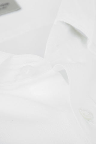 CC COLLECTION Hopsack Cotton Shirt with Button-down Collar and Breast Pocket