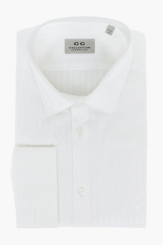 CC COLLECTION Awning Striped Shirt with Double Cuffs