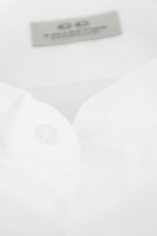 CC COLLECTION Wing-tip Collar Shirt with Double Cuffs