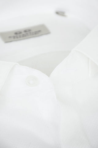 CC COLLECTION Wing-tip Collar Shirt with Hidden Button Fastening