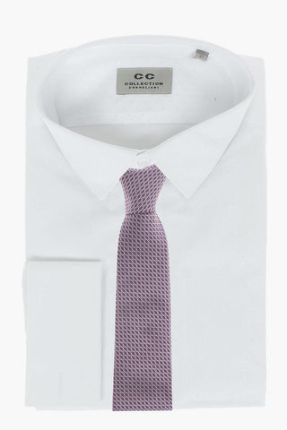 CC COLLECTION Polka Dots Patterend Shirt with Classic Collar