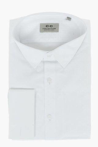 CC COLLECTION Polka Dots Patterend Shirt with Classic Collar