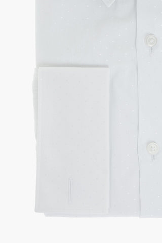 CC COLLECTION Polka Dots Patterend Shirt with Classic Collar