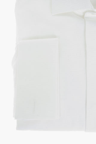 CC COLLECTION Spread Collar Shirt with Double Cuffs
