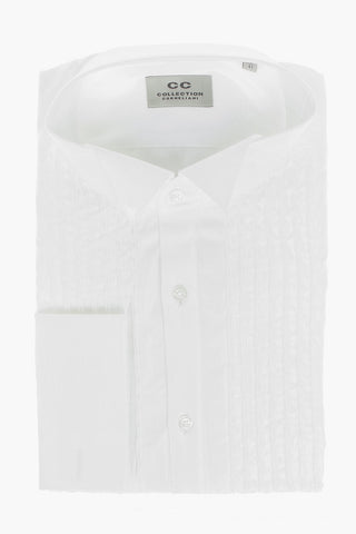 CC COLLECTION Camicia da Cerimonia con Collo Diplomatico e Pochette abbinata