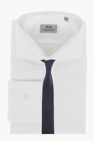CC COLLECTION Flax Blend Shirt with Spread Collar