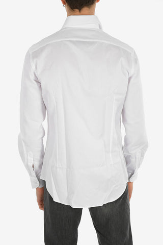 CC COLLECTION Flax Blend Shirt with Spread Collar