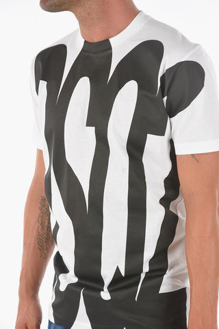 Contrasting Logo COOL FIT Crew-Neck T-Shirt