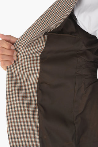 Corduroy and Denim Insert Houndstooth Blazer