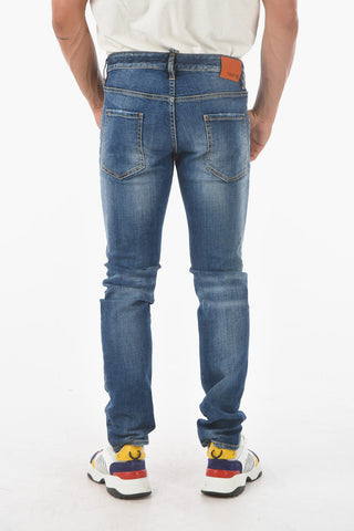 Jeans COOL GUY in denim stretch con toppe 16cm