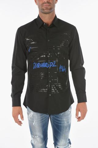 Printed Shirt with Contrasting Logo