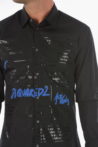 Printed Shirt with Contrasting Logo